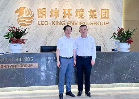 集团公司总裁刘强一行到朗坤环境集团参观调研
